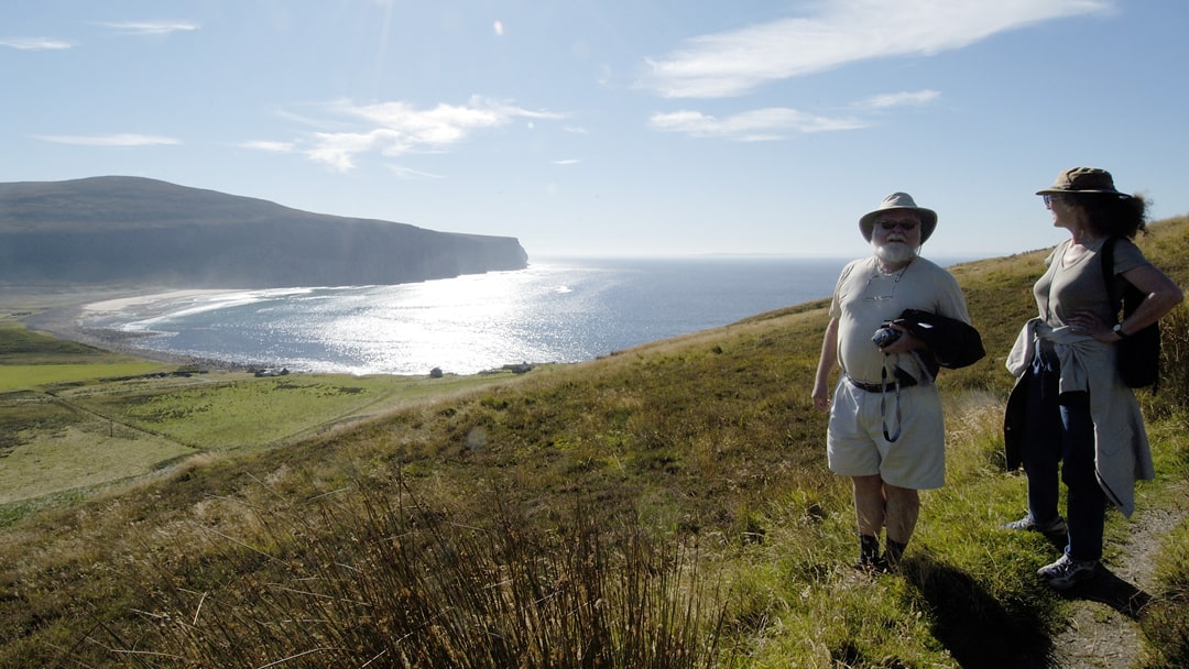 Looking down to Rackwick Bay