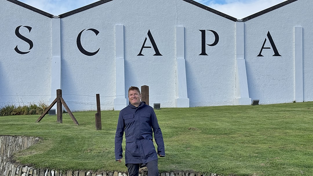 Robin visiting Scapa Flow Distillery