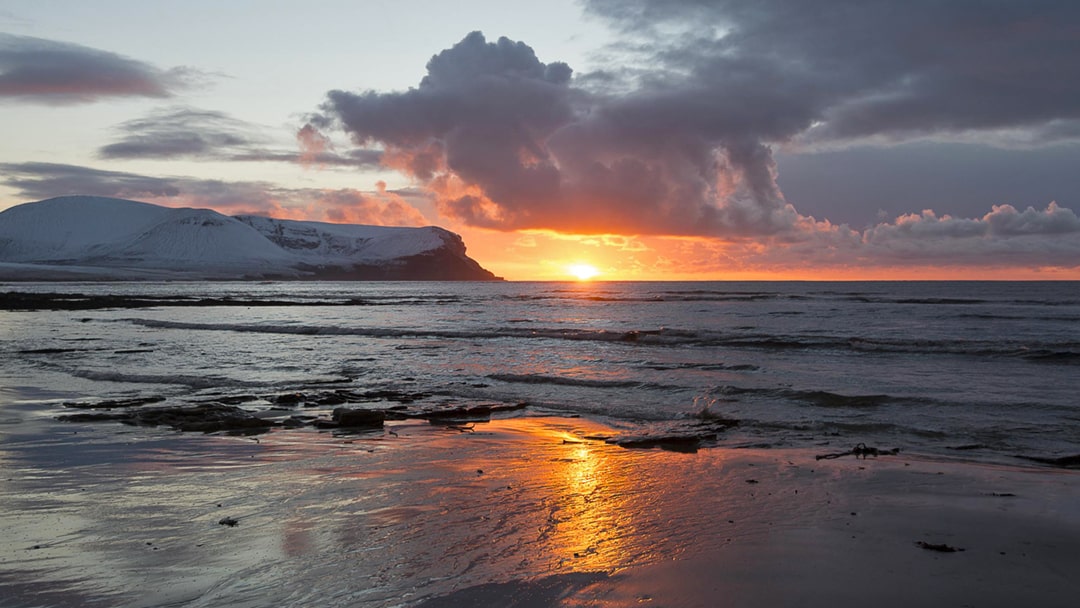 A winter sunset in Orkney