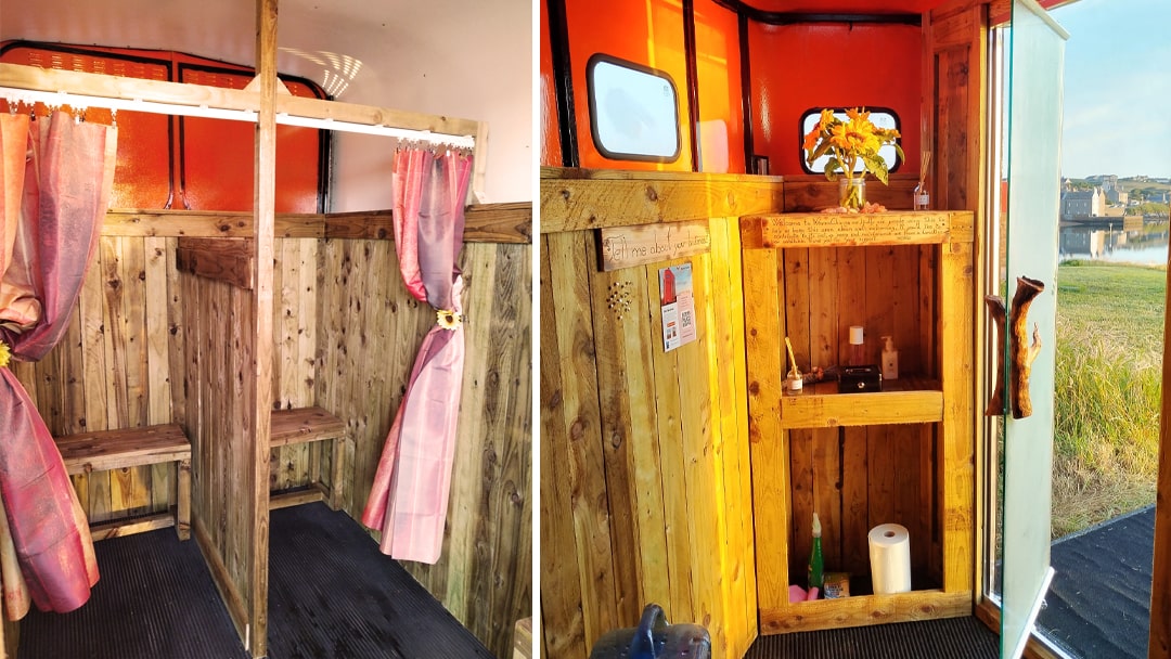 Changing room at Sauna Wanna