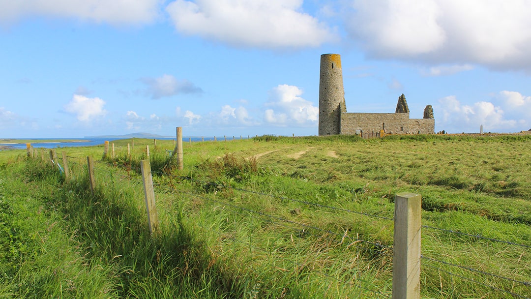St Magnus Kirk on Egilsay, which was built after the martyrdom of St Magnus