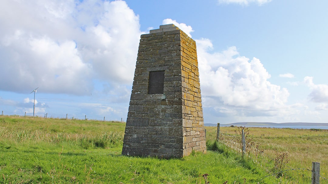 The cenotaph, which marks the spot where Magnus was slain