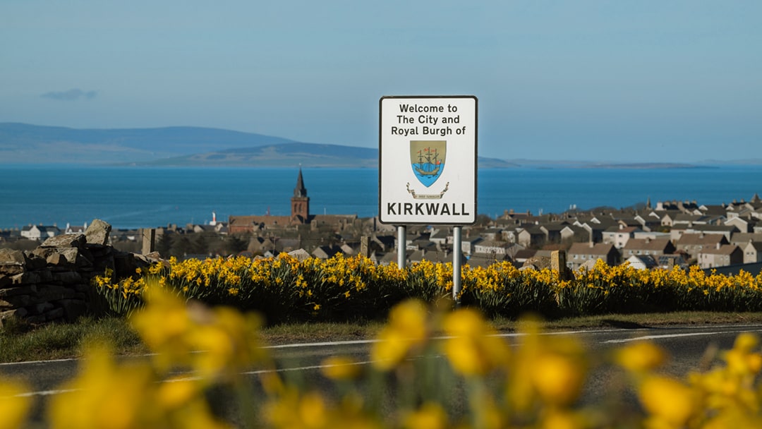Welcome to Kirkwall sign in Orkney