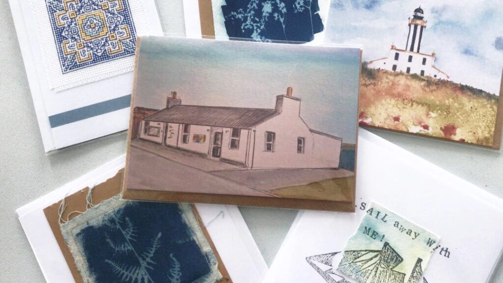 A selection of cards created by members of the Craft Hub