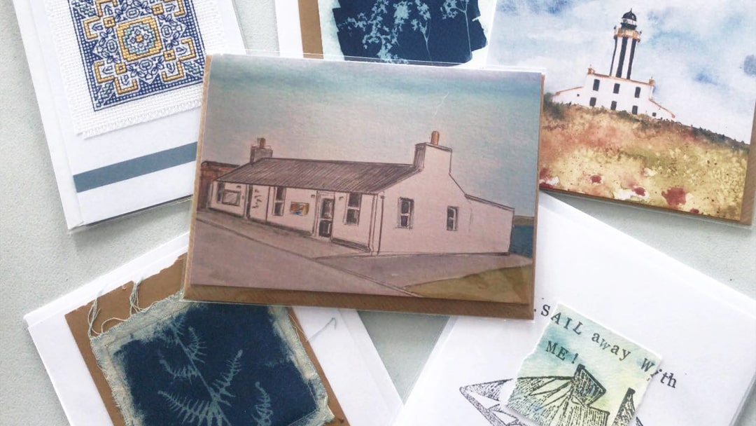 A selection of cards created by members of the Craft Hub