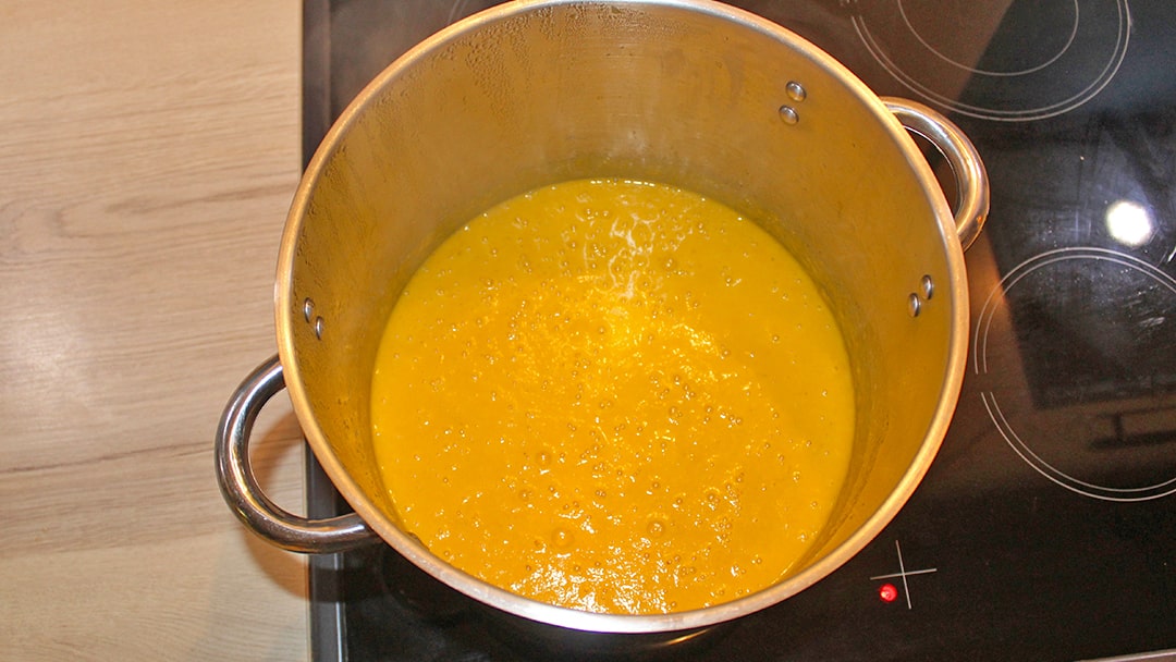Blend the soup until smooth and season to taste