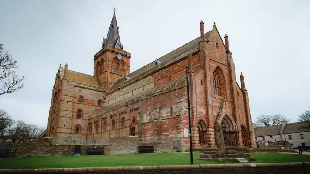 The St Magnus Cathedral in Kirkwall, Orkney