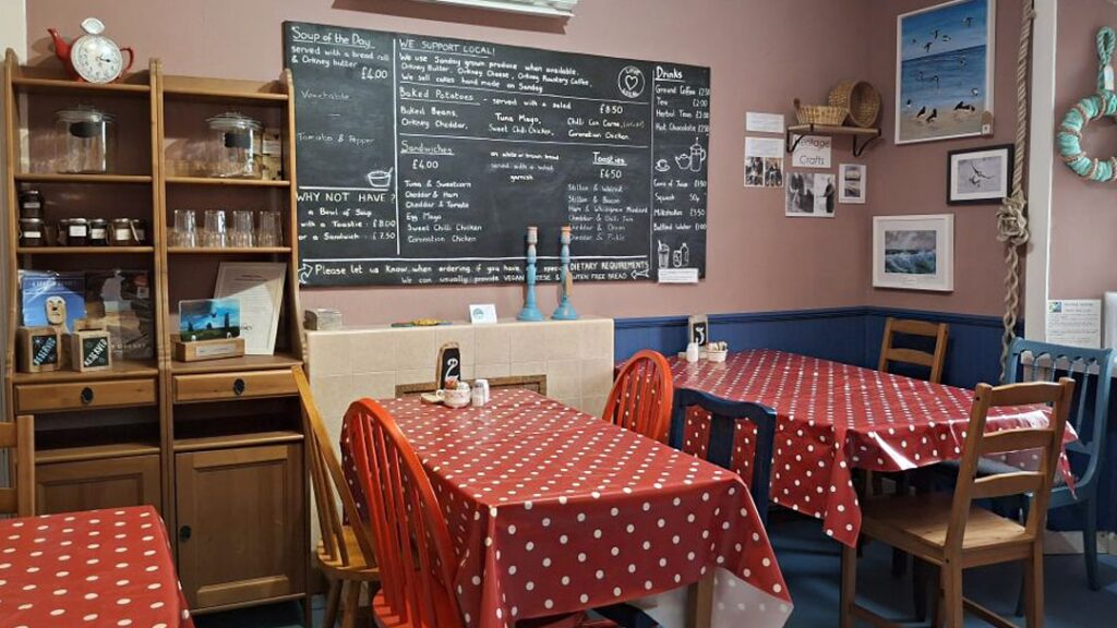 The comfortable cafe at the Craft Hub