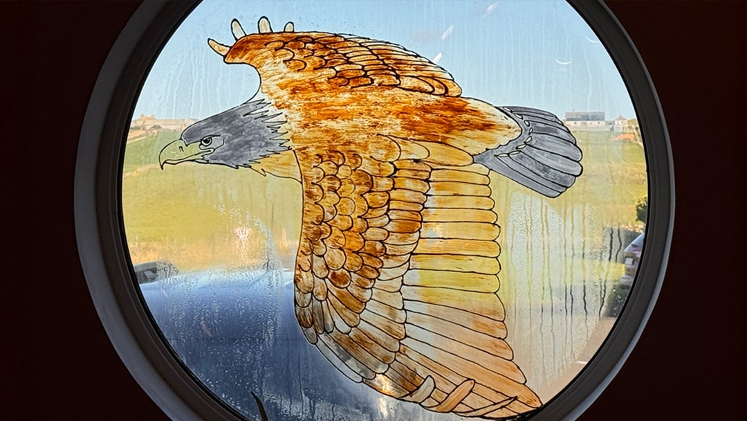 Tomb of the Eagles window