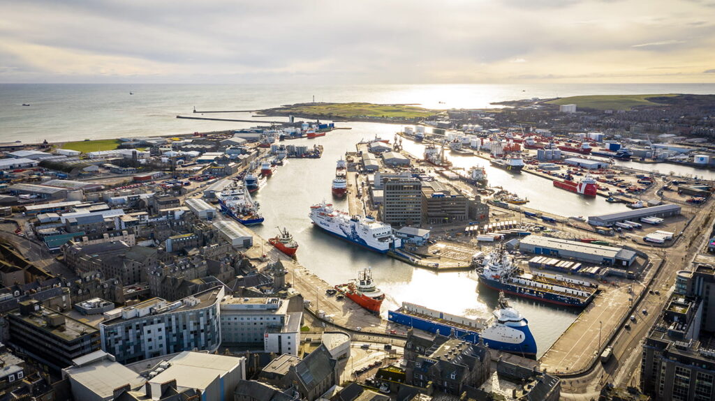 MV Hjaltland docked in Aberdeen