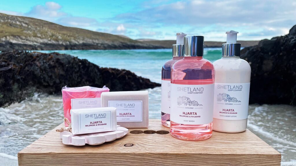 The Hjarta collection at Meal Beach in Shetland