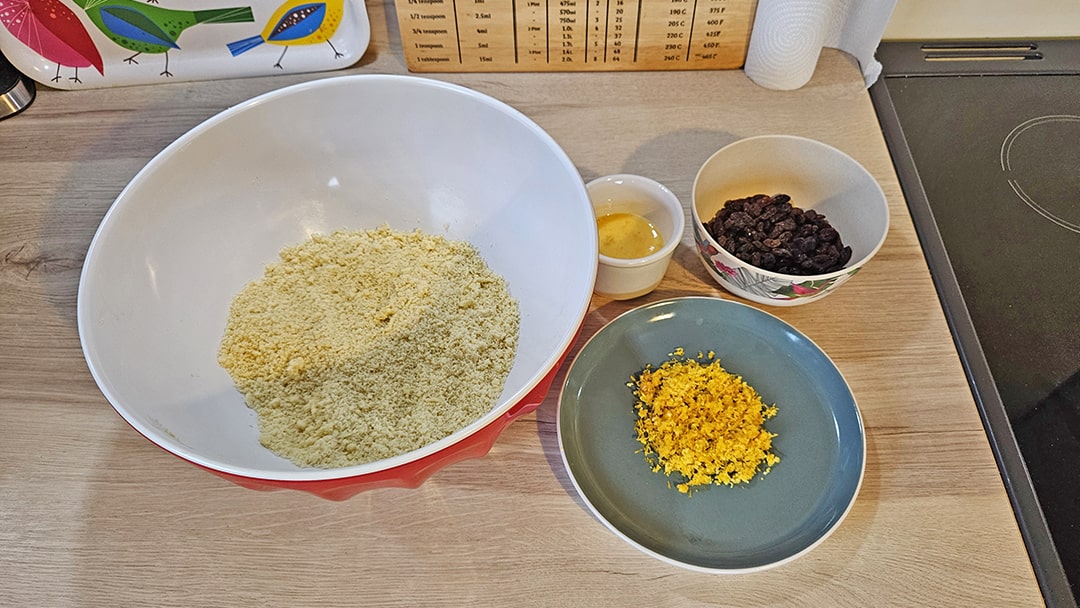 The prepared ingredients - ready to combine