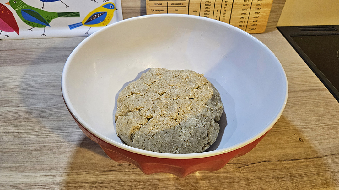 Add the egg and a little milk until the mixture binds together