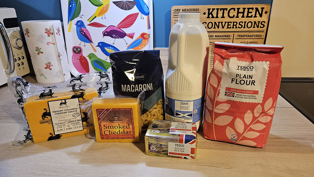 The ingredients to make NorthLink macaroni cheese