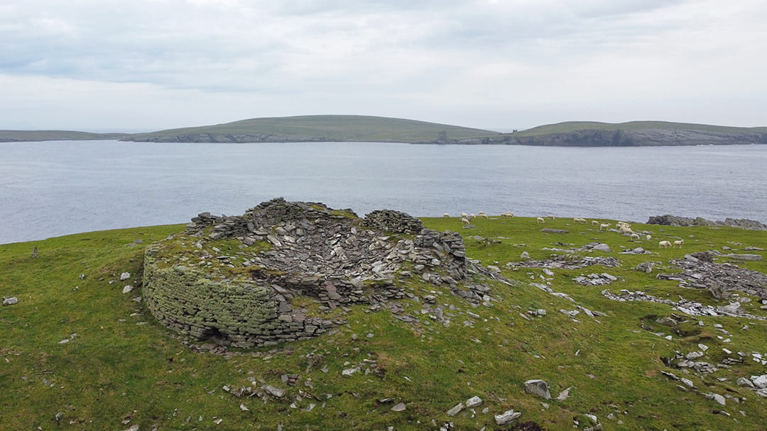 The Broch of Burraland in Shetland