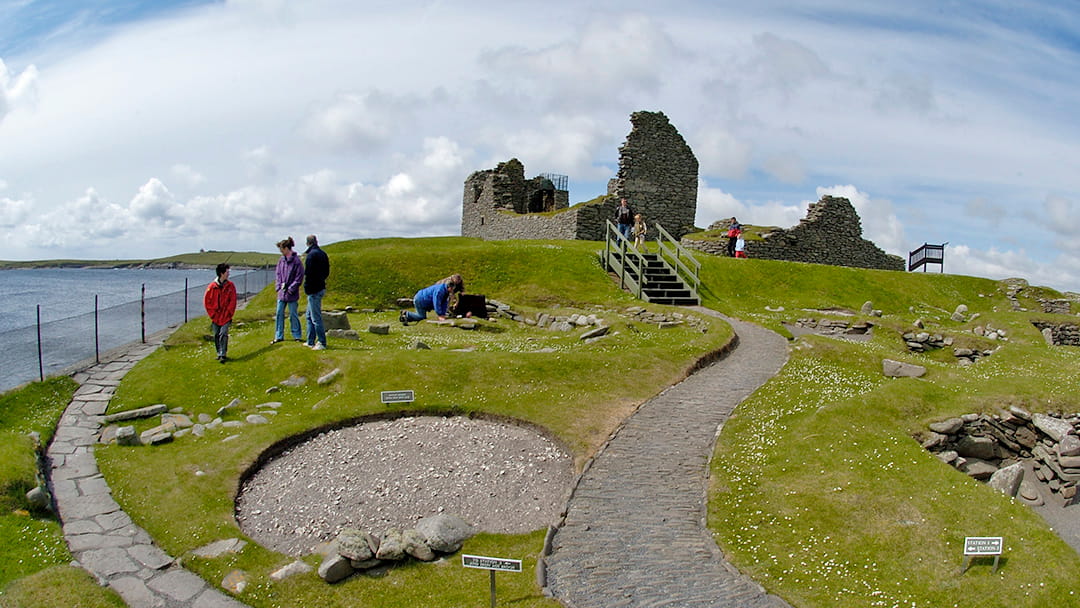 Exploring the Jarlshof prehistoric settlement in Shetland