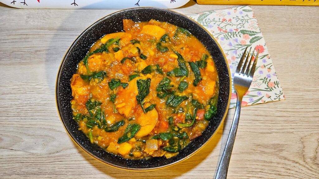 Sweet Potato and Spinach Dahl recipe
