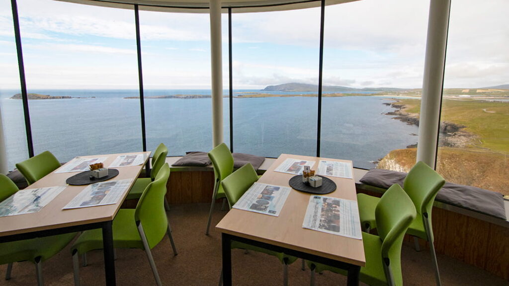 The view from the cafe at Sumburgh Head