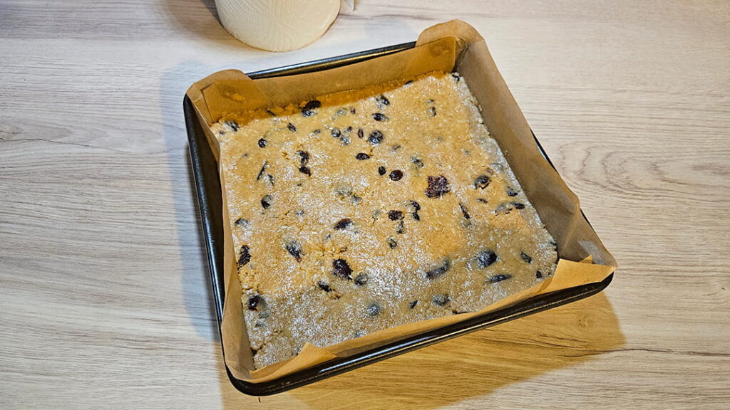 Chill the base until firm