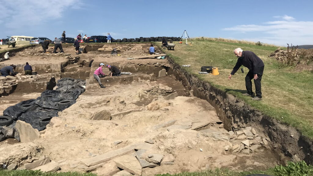 Roy at the Ness of Brodgar excavations