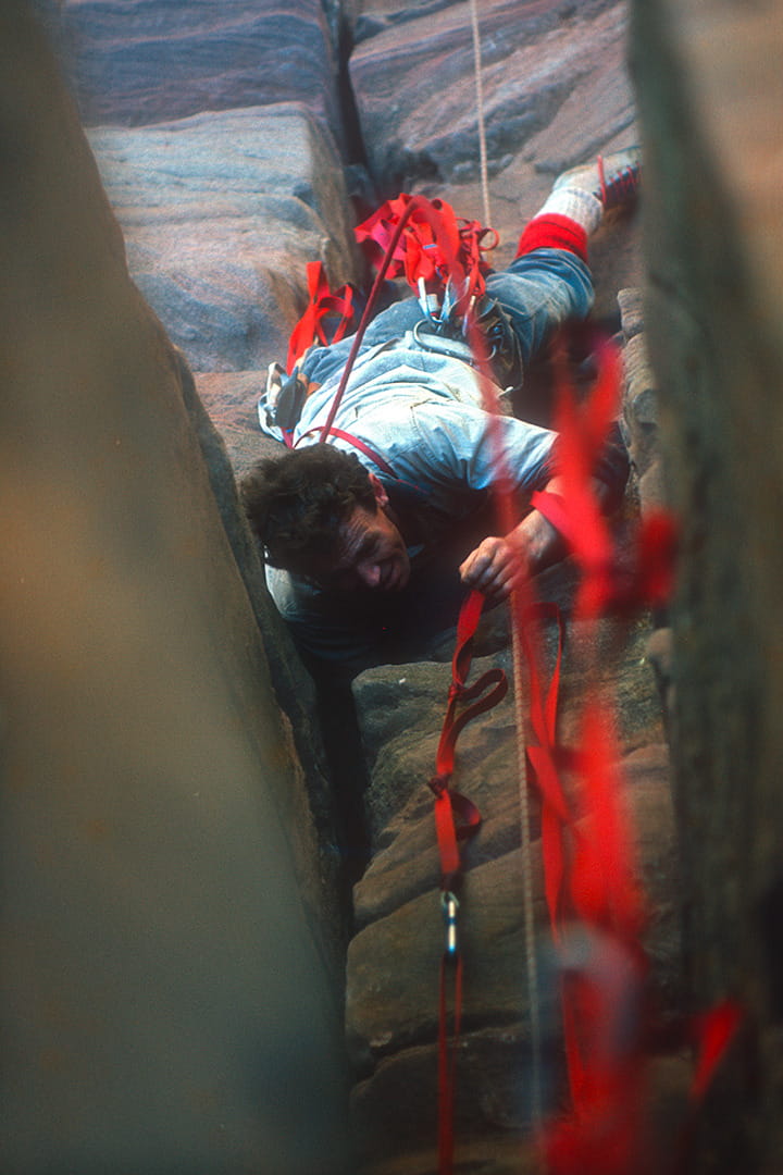 Tom Patey in action on the Old Man of Hoy in 1966