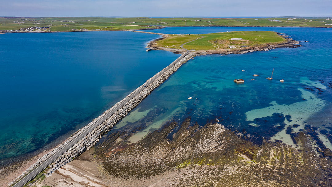 The Churchill Barriers were constructed during WWII
