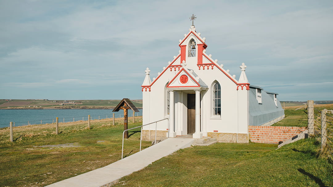 The Italian Chapel was built during WWII