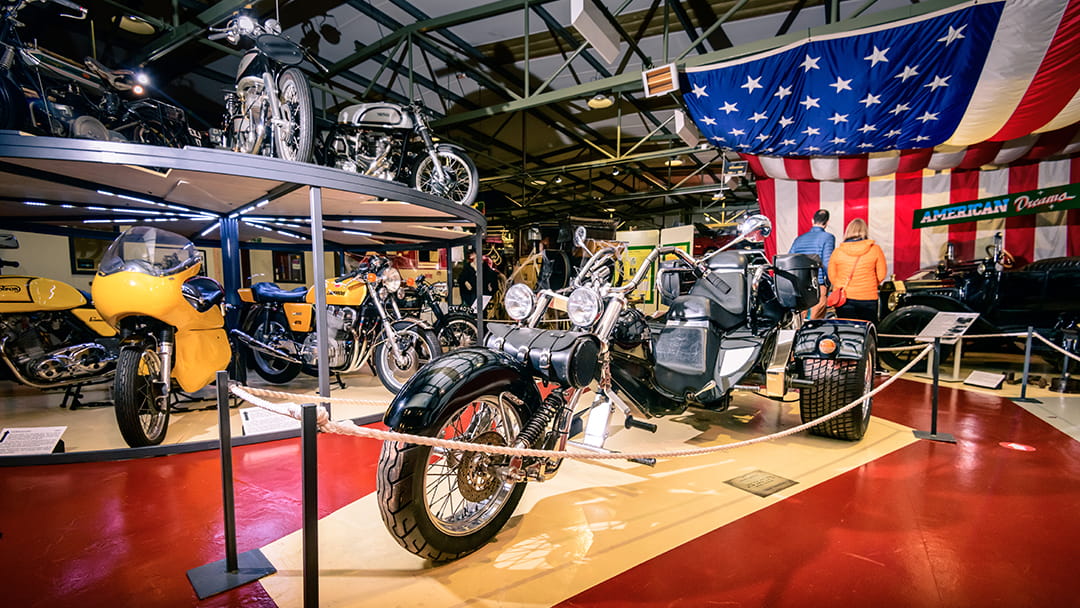 Displays inside the Grampian Transport Museum