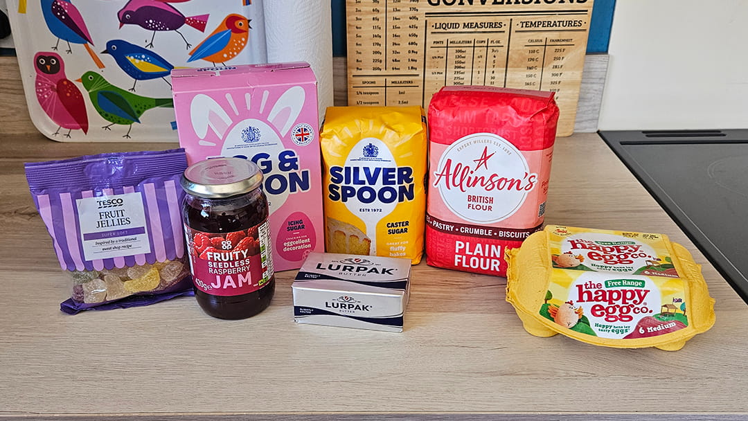 Ingredients for the Empire Biscuits