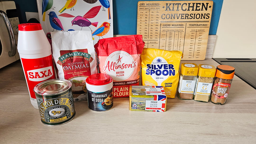 Ingredients to make traditional Scottish Perkins