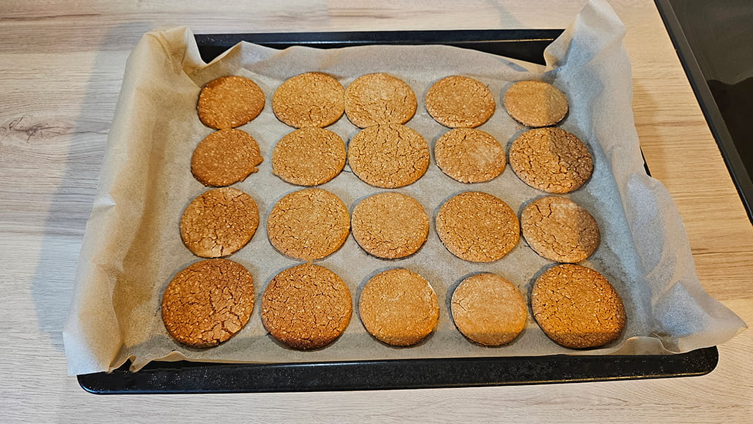 Leave the biscuits to fully cool before enjoying