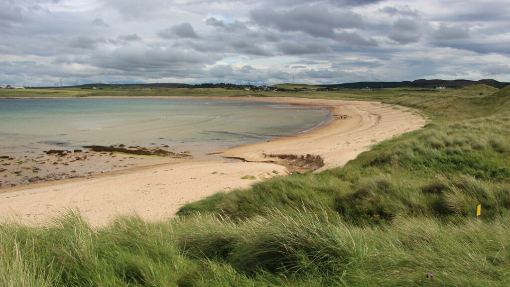 The beach at Sandside Bay