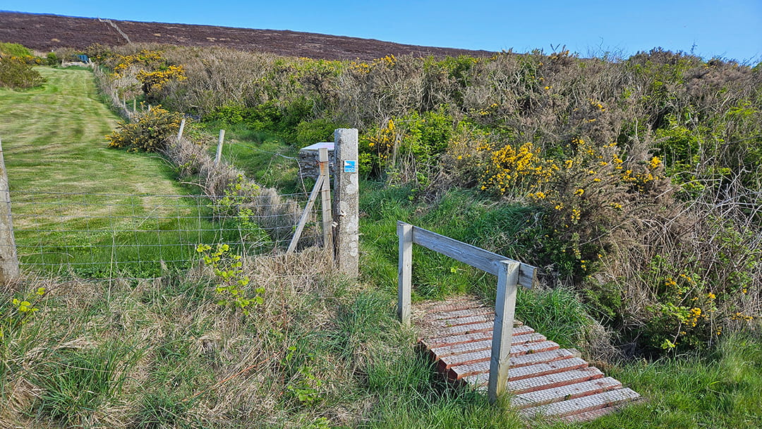 The start of the path to Blotchnie Fiold and the RSPB Reserve