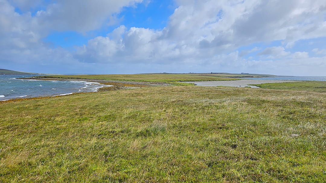 An inland loch viewed from the Taing in Wyre, Orkney