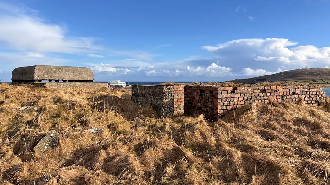 Battlestation still overlooking Sumburgh airport
