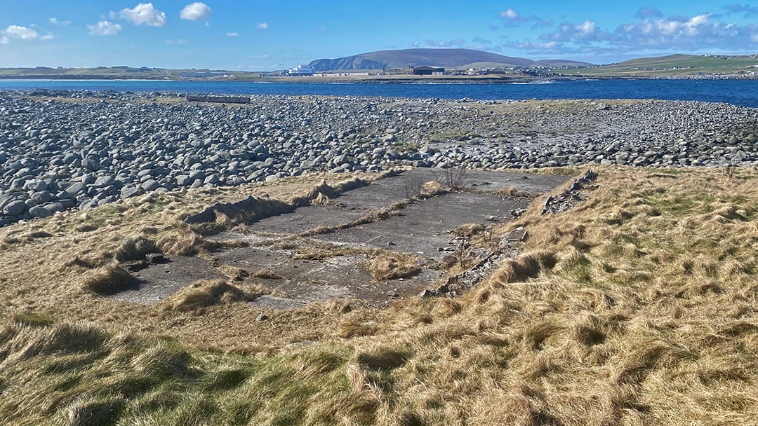 Bofurs gun site remains at Grutness