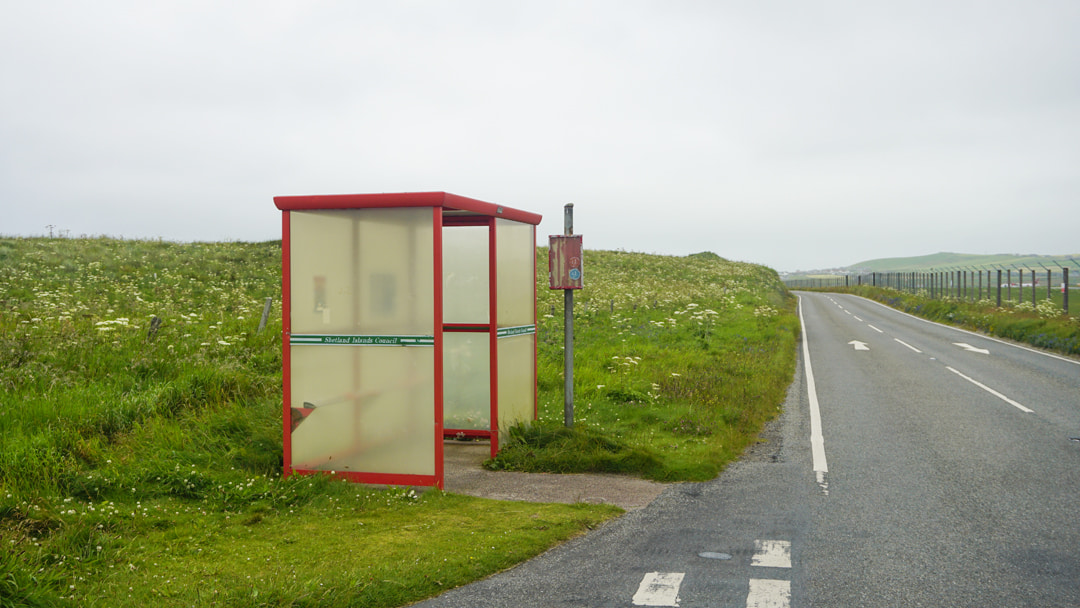 Bus shelter in Shetland