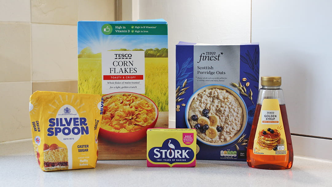 Ingredients to make Sunshine Squares
