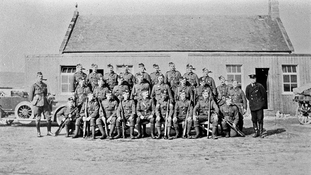 Soldiers at the Sandwick Cable Guard