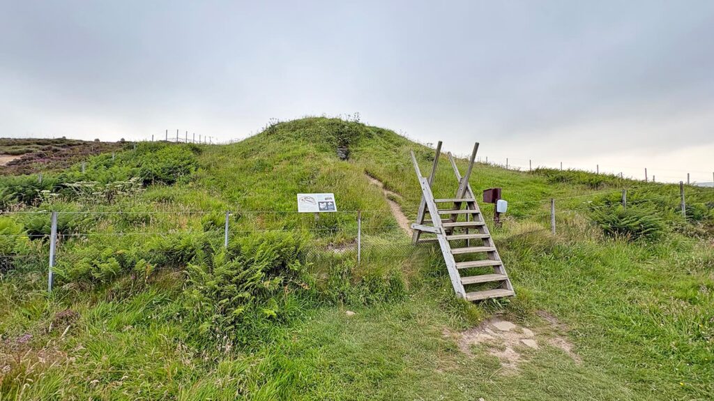 The exterior of Cuween Hill Chambered Cairn