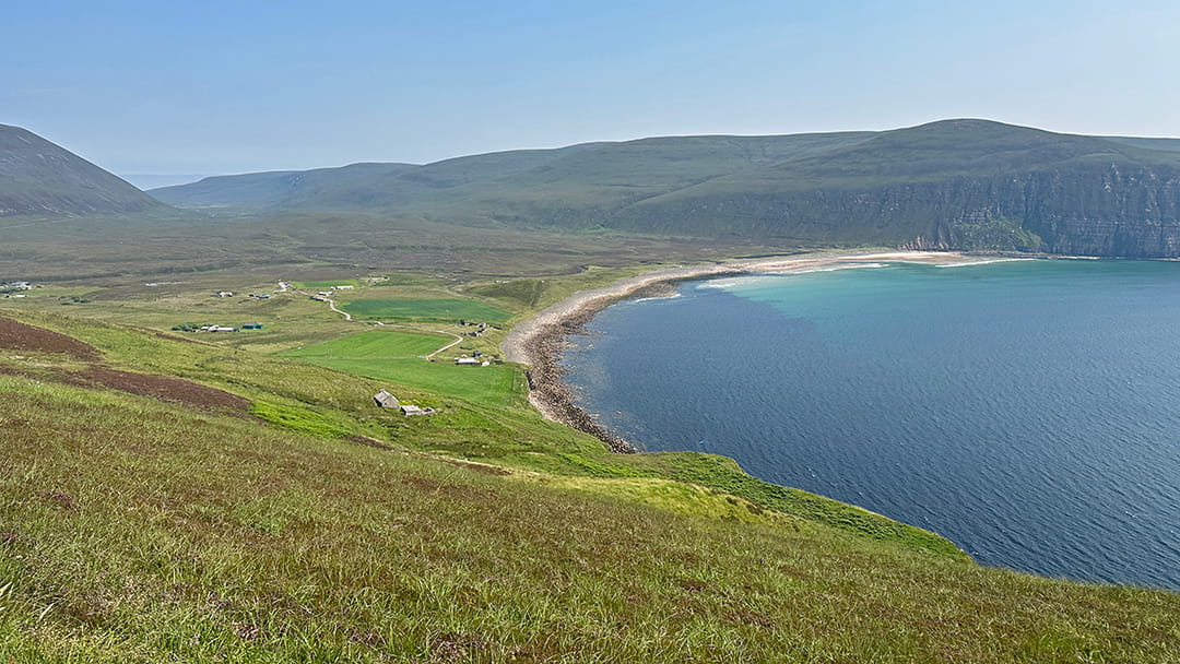 The view over Rackwick Bay from Moor Fea