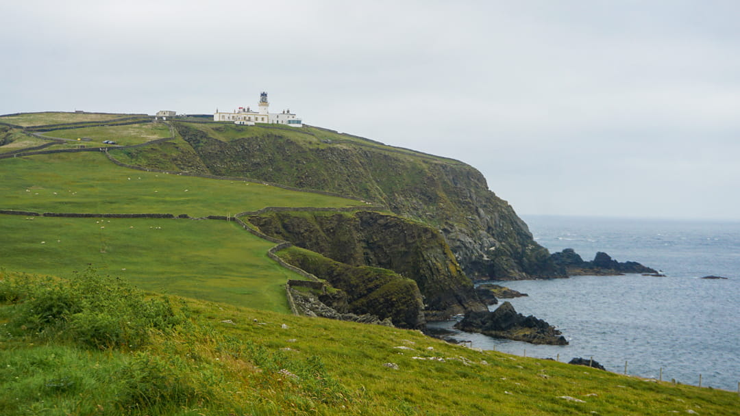 Walking along the road towards Sumburgh Head