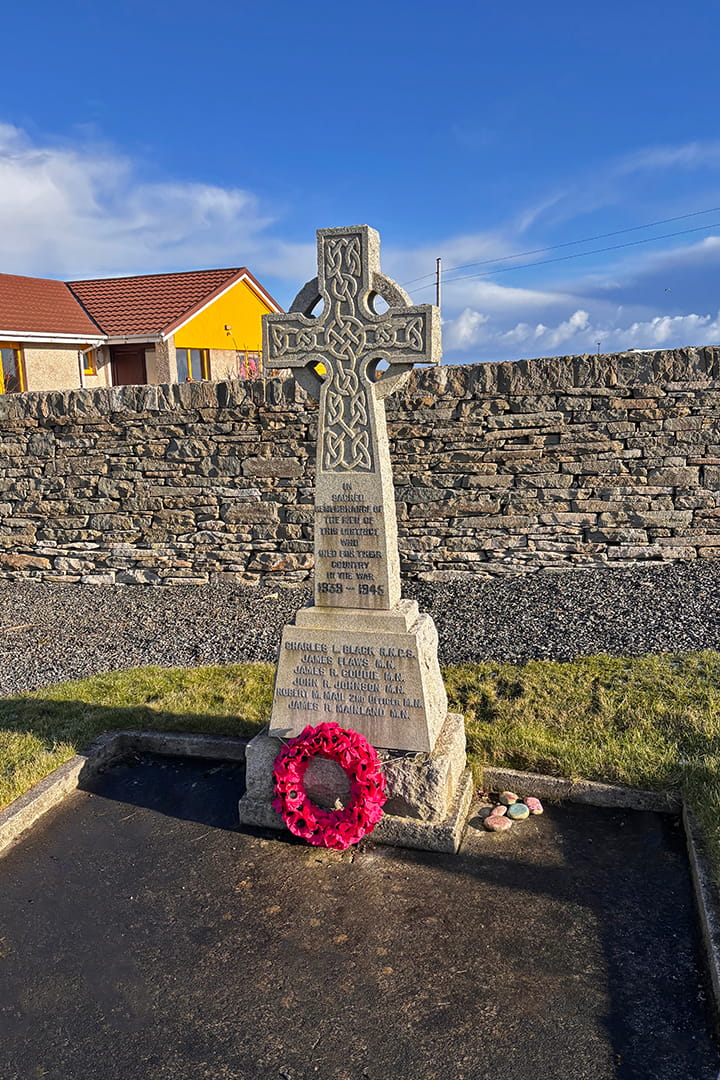 World War Two memorial at Dunrossness