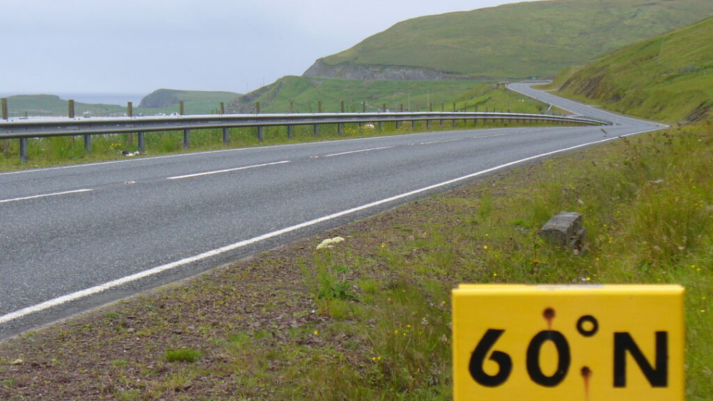 Latitude and Longitude, Channerwick, Mainland, Shetland Islands
