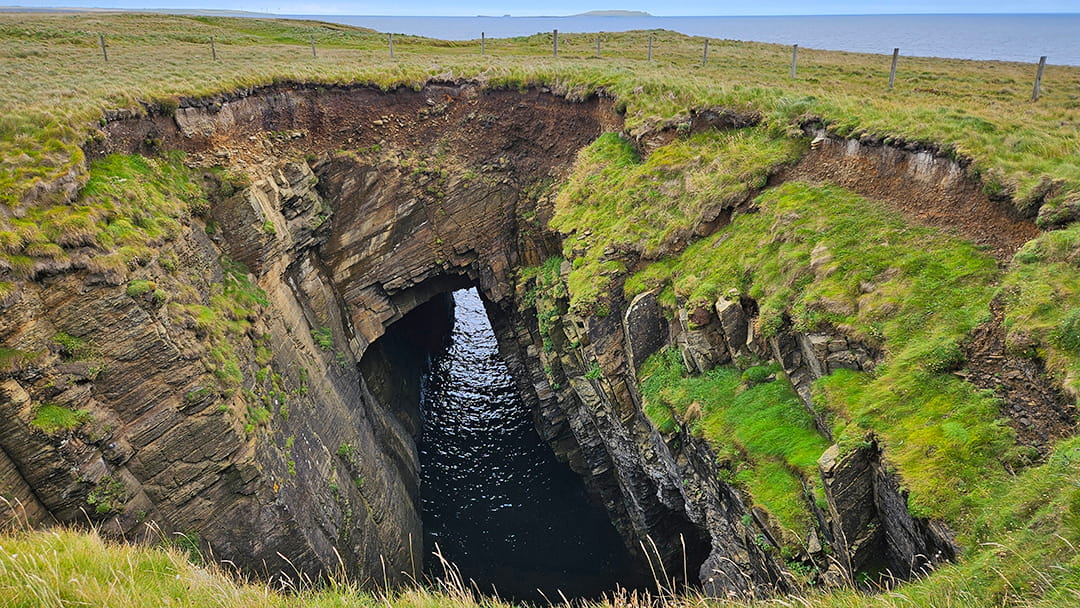 The gloup at Rose Ness in Orkney